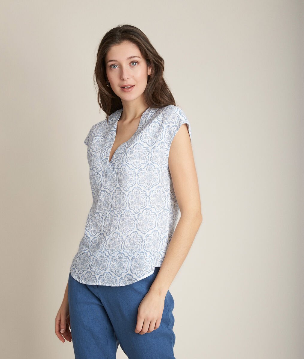 Eglantine printed linen top | 1-2-3 Eglantine printed linen top PhotoZ | 1-2-3