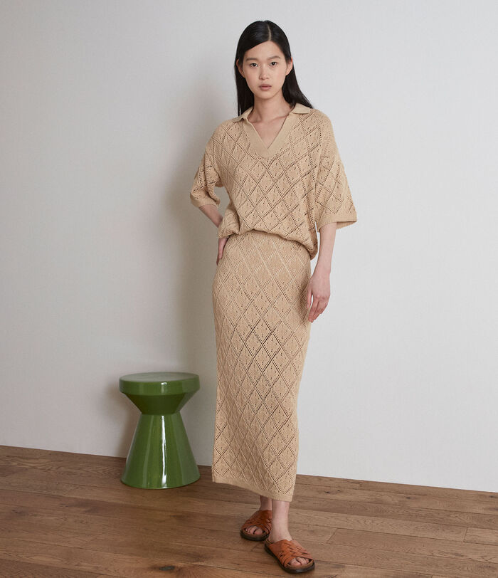 Beige Murray crochet top PhotoZ | 1-2-3