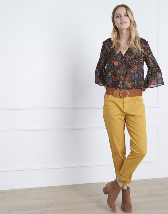 Coconut yellow 7/8 length boyfriend jeans | 1-2-3 Coconut yellow 7/8 length boyfriend jeans PhotoZ | 1-2-3