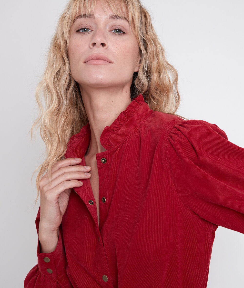 Laura red velvet dress terracotta.
