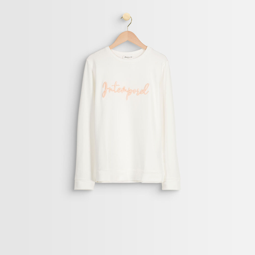 Daphne embroidered ecru pullover ecru.
