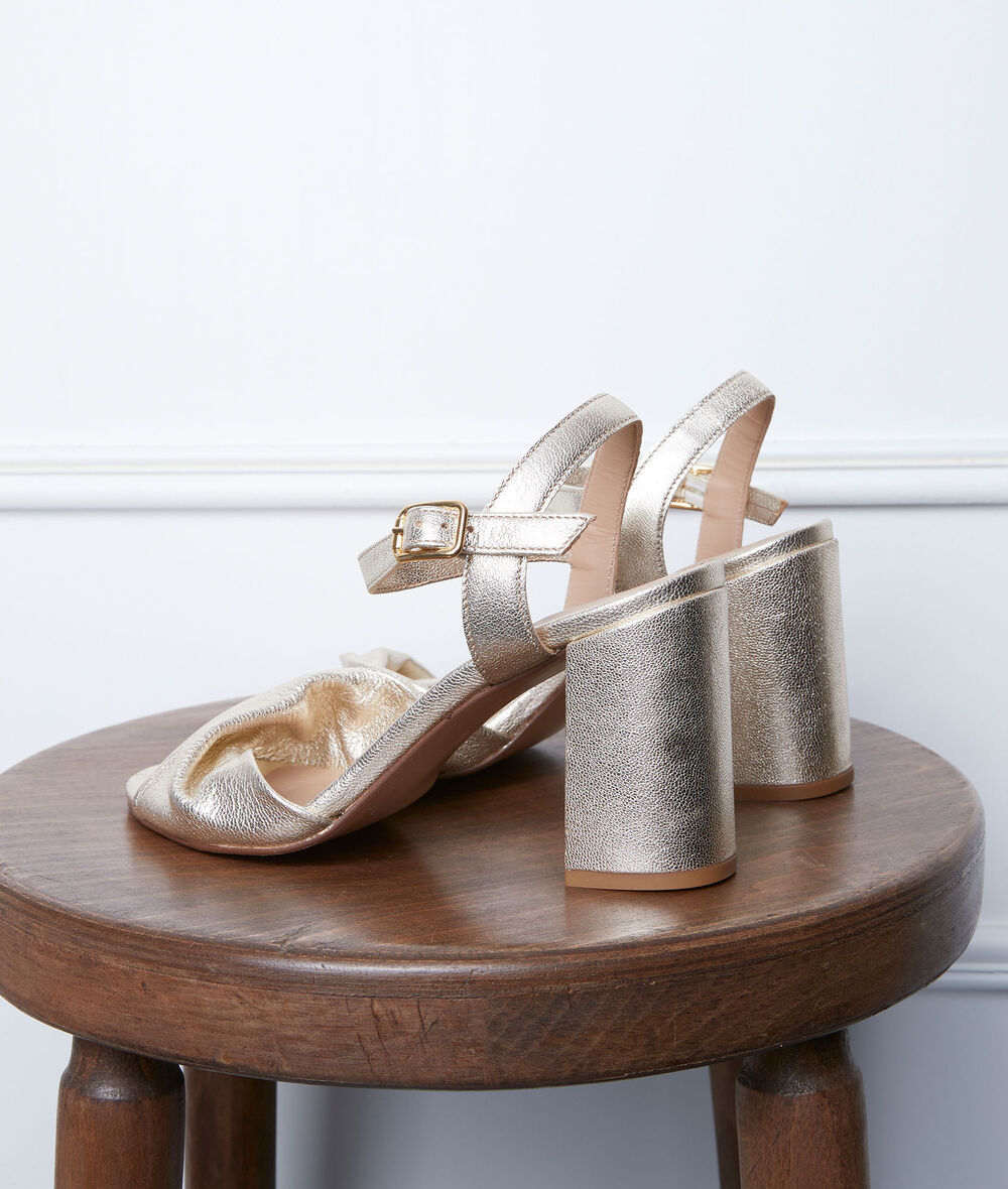 Gwen high heel gold sandals PhotoZ | 1-2-3