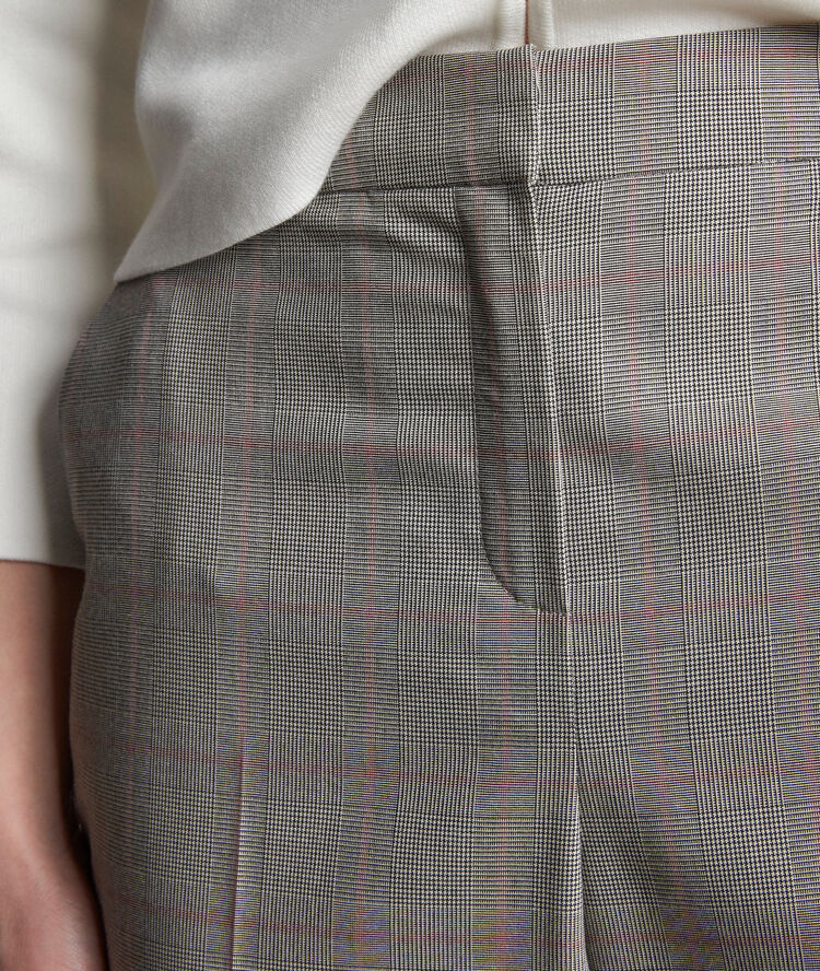 Gérende prince of wales check print trousers light camel.