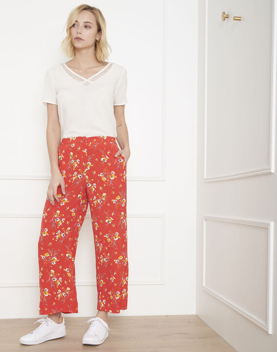 Gigi red loose-fitting floral print trousers | 1-2-3 Gigi red loose-fitting floral print trousers PhotoZ | 1-2-3