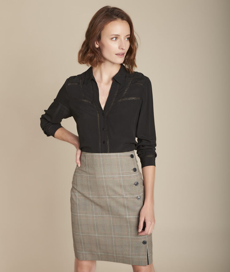 Madisson black lace shirt black.