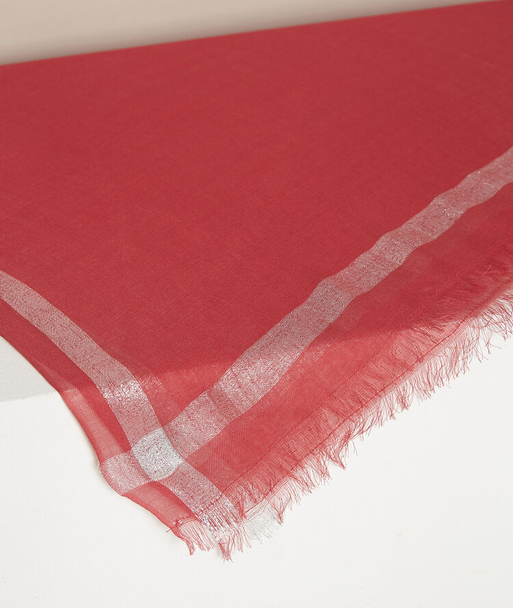 Orelia coral lurex scarf coral.