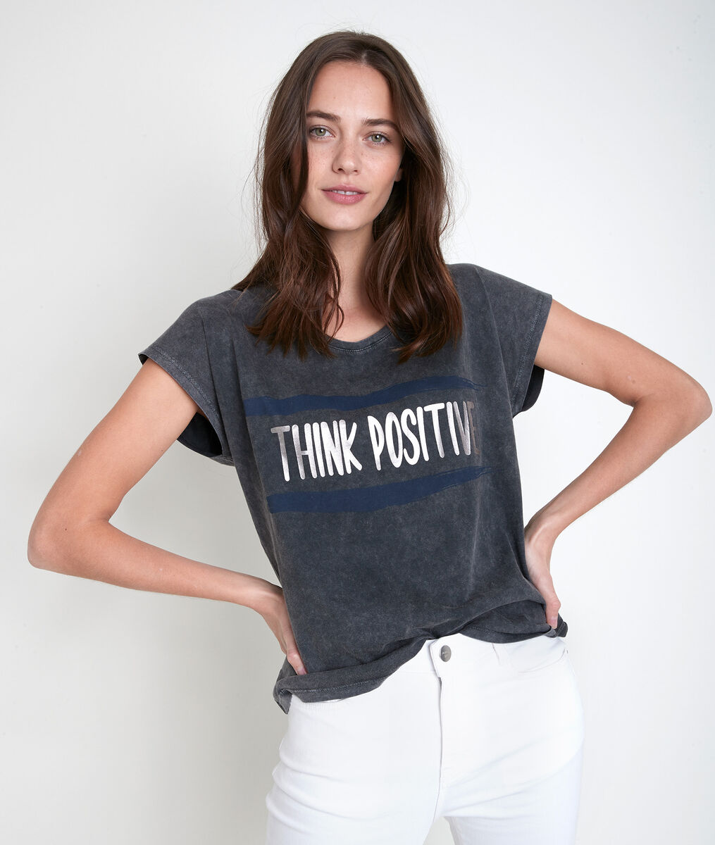 Tee Shirt Anthracite Serigraphie Inoui Women Maison 123