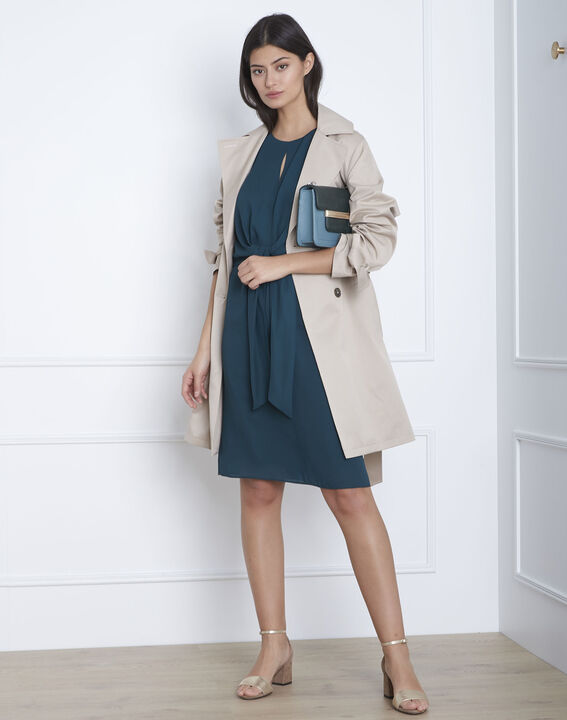 Hermine dark green draped dress | 1-2-3 Hermine dark green draped dress PhotoZ | 1-2-3