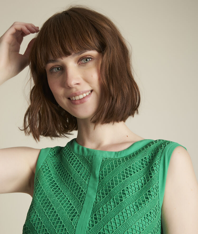 Oryane graphic lace dress meadow.