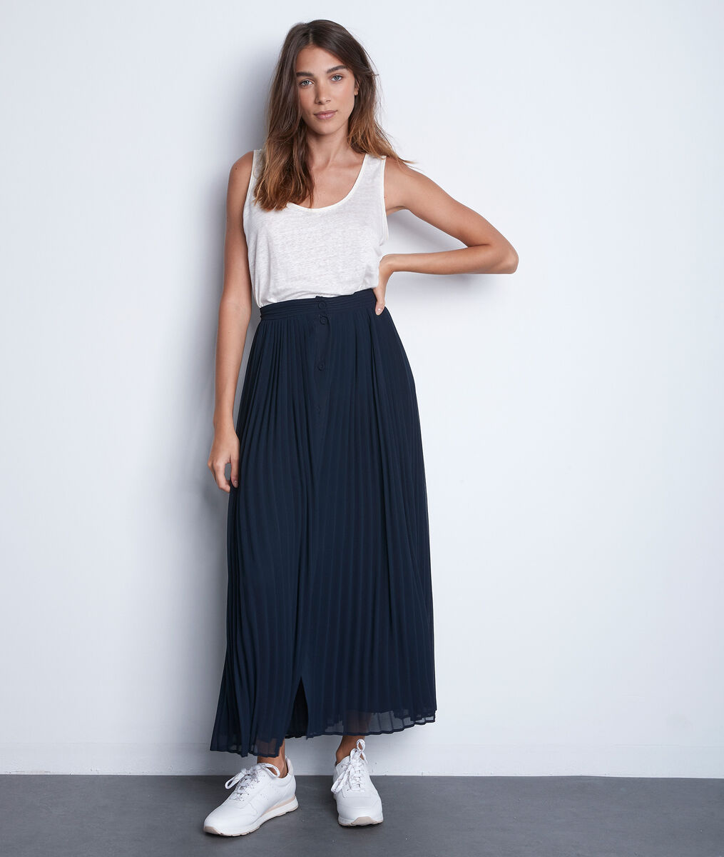 Eva navy pleated skirt | 1-2-3 Eva navy pleated skirt PhotoZ | 1-2-3