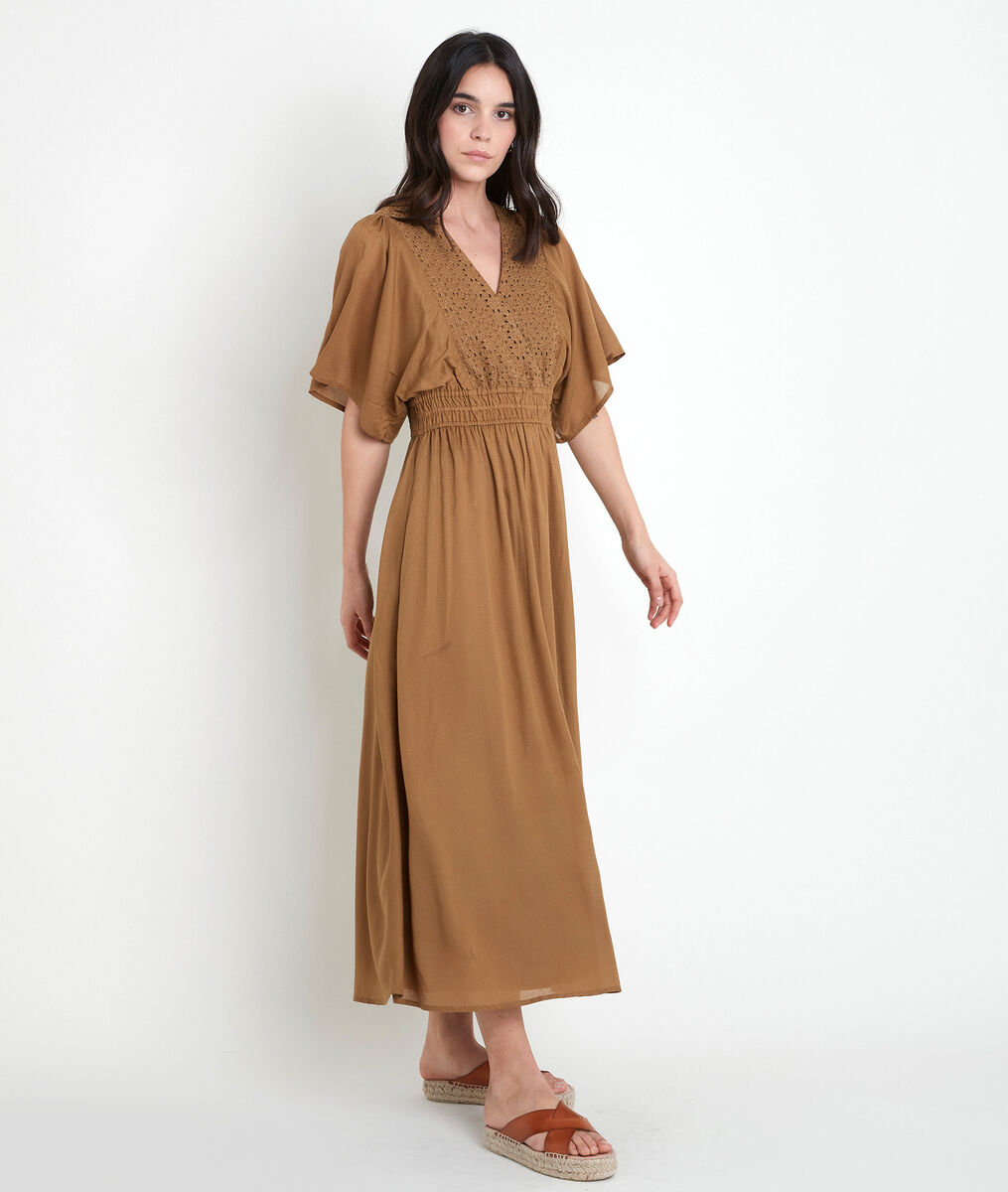 LAURETTA embroidered bronze-coloured dress | 1-2-3 LAURETTA embroidered bronze-coloured dress PhotoZ | 1-2-3