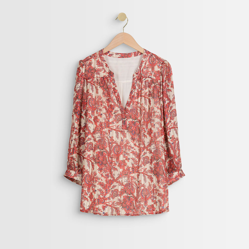 Elsa red printed blouse rouge.