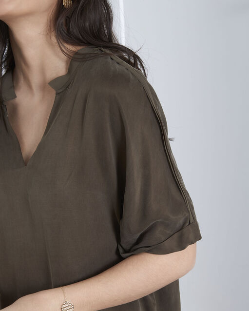 Venise khaki loose-fitting top kaki.