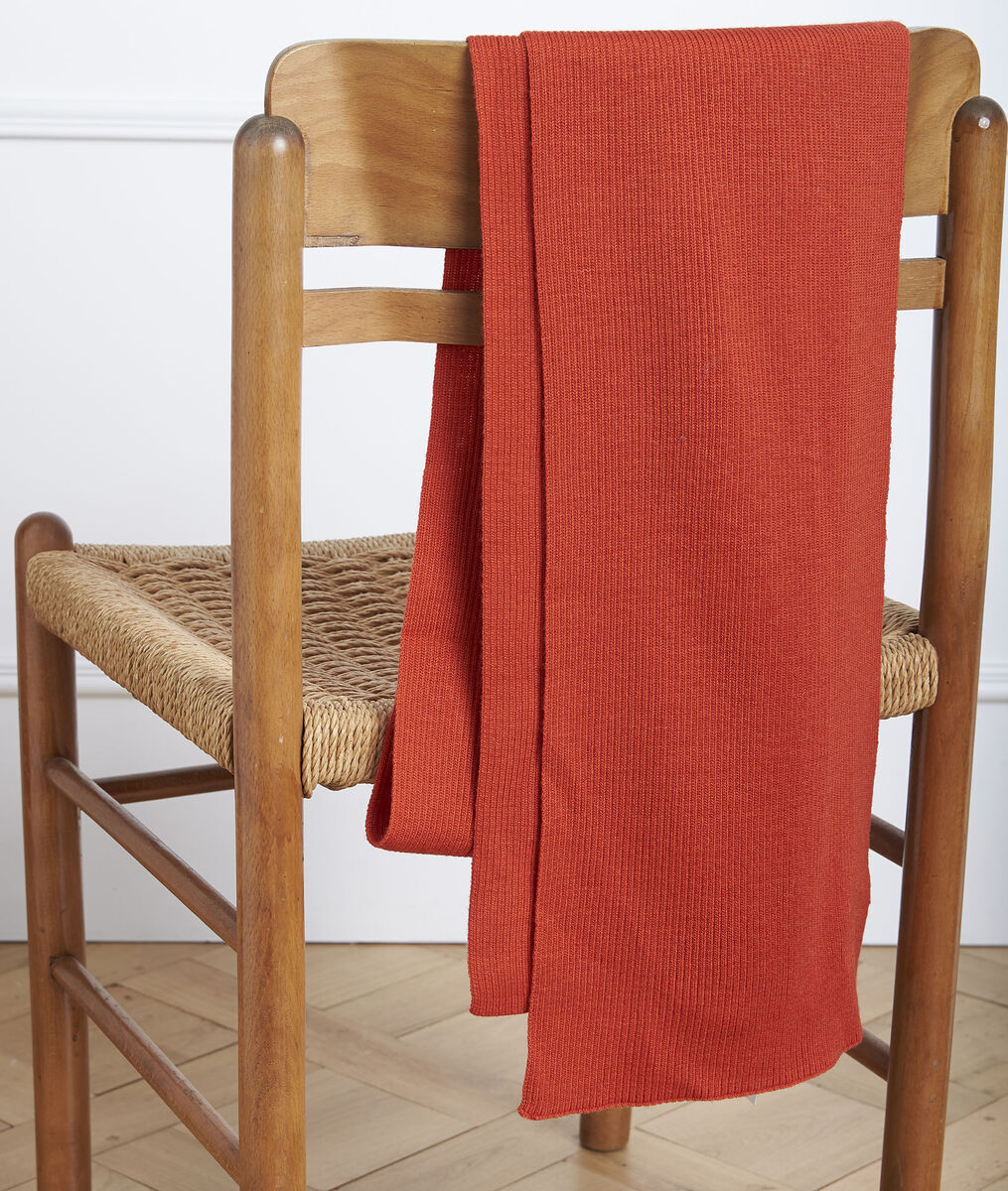 Gloraline terracotta ribbed scarf | 1-2-3 Gloraline terracotta ribbed scarf PhotoZ | 1-2-3