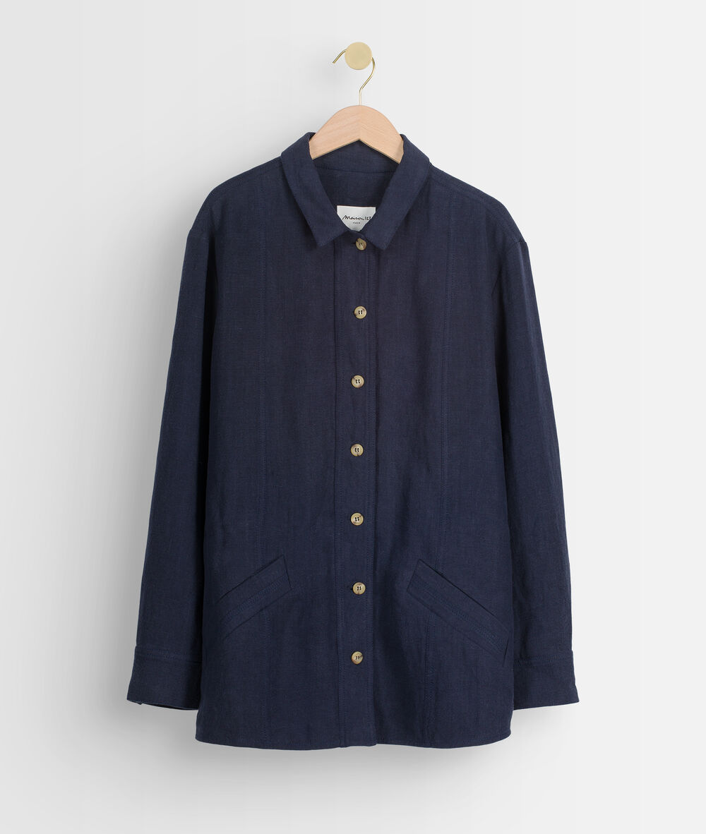 Paolita navy linen jacket marine.
