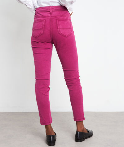 The iconic slim-fit jeans in fuchsia cotton satin PhotoZ | 1-2-3