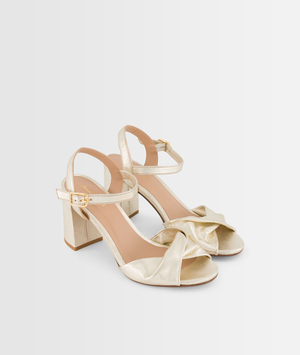 Gwen high heel gold sandals or.