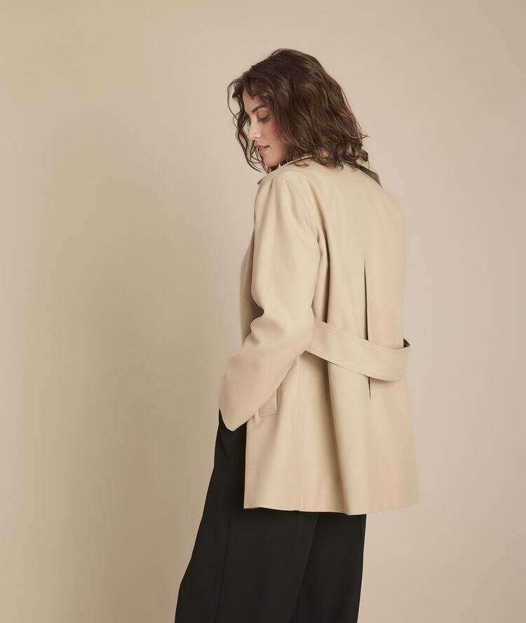 Qaina camel trench coat camel.