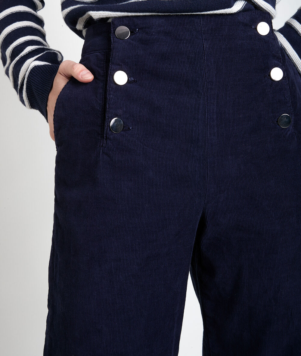 Hubert corduroy sailor trousers marine.