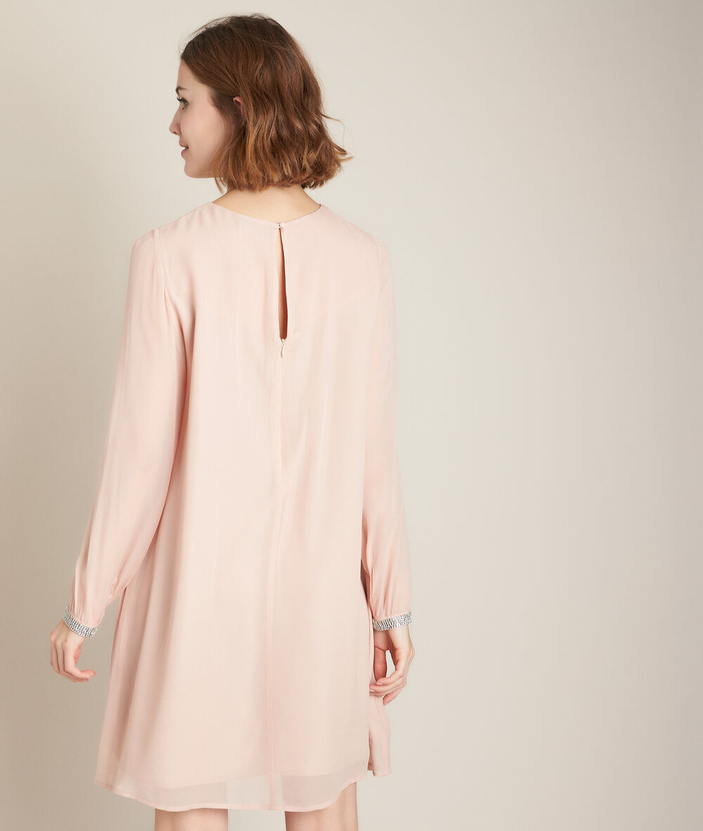 Omelie gem detail dress nude.