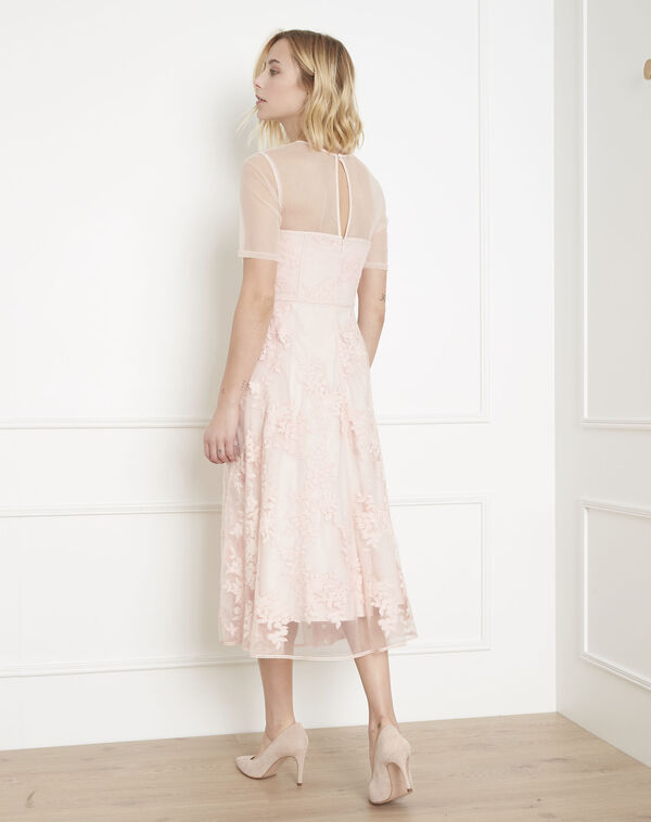 Hester pastel lace and tulle dress powder.