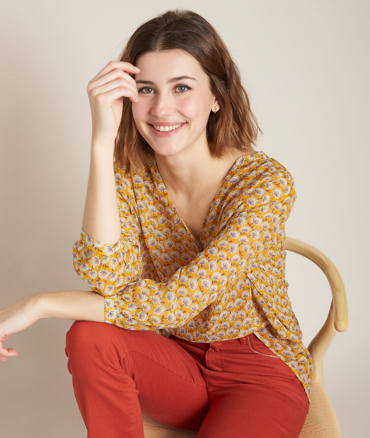 Emaelle printed blouse saffron.