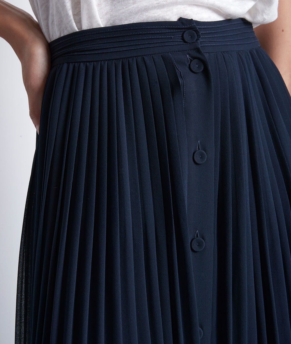 Eva navy pleated skirt marine.