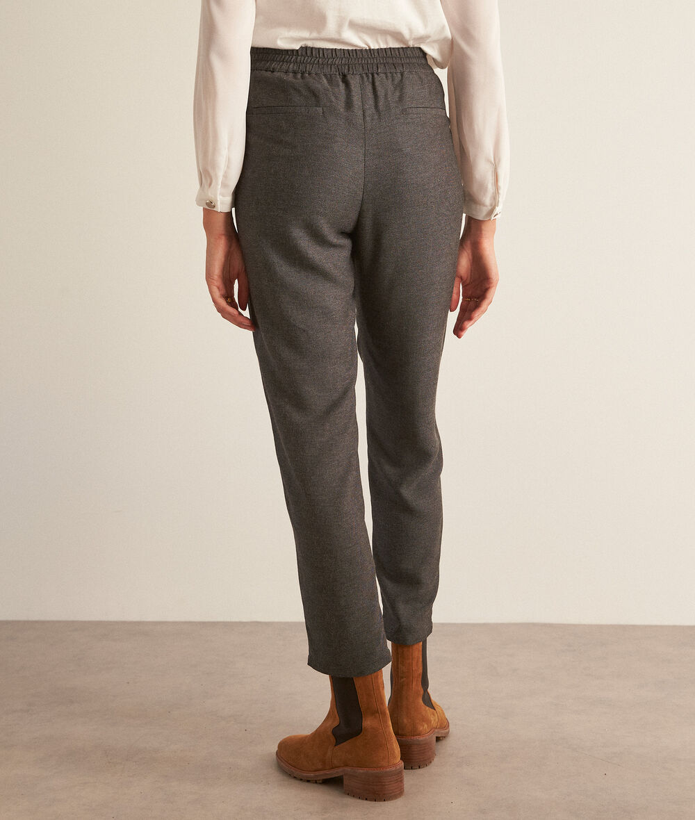 Flynn dark grey marl fluid carrot cut trousers PhotoZ | 1-2-3