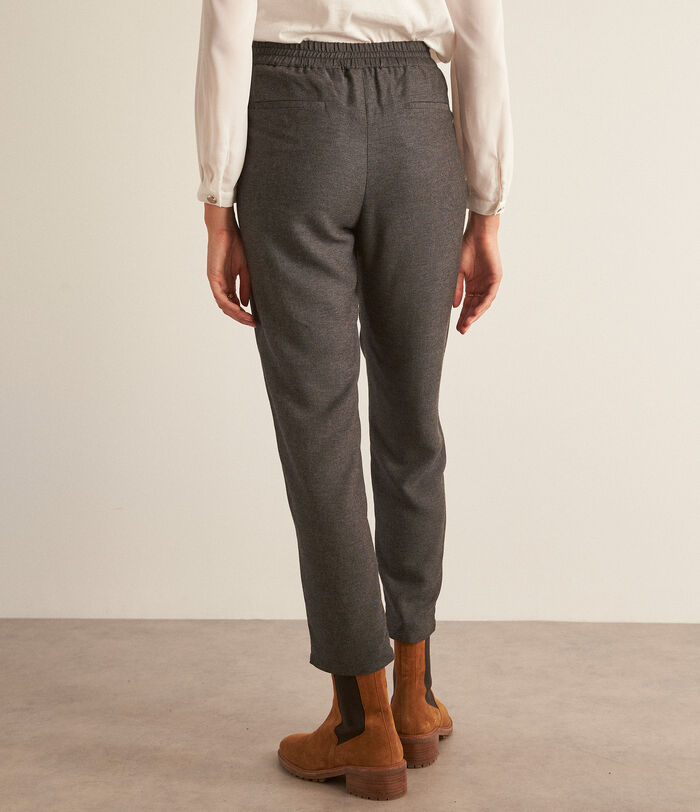 Flynn dark grey marl fluid carrot cut trousers PhotoZ | 1-2-3