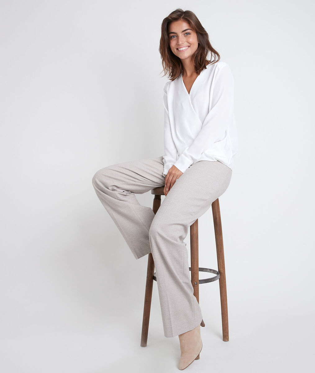 Jalila ecru draped blouse | 1-2-3 Jalila ecru draped blouse PhotoZ | 1-2-3