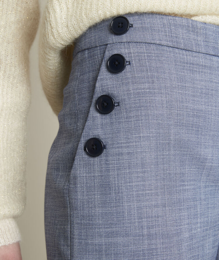 Ilario fall front trousers navy blue.