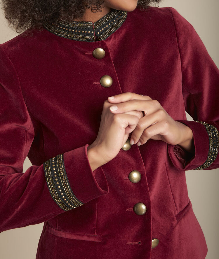 Bella velvet jacket bordeaux.