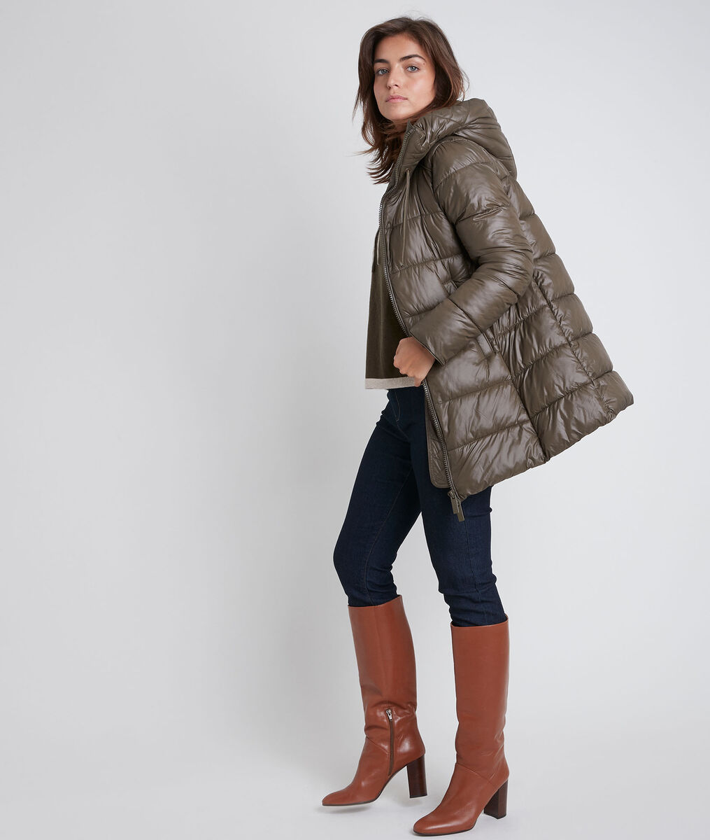 Boko khaki 3/4-length down jacket | 1-2-3 Boko khaki 3/4-length down jacket PhotoZ | 1-2-3