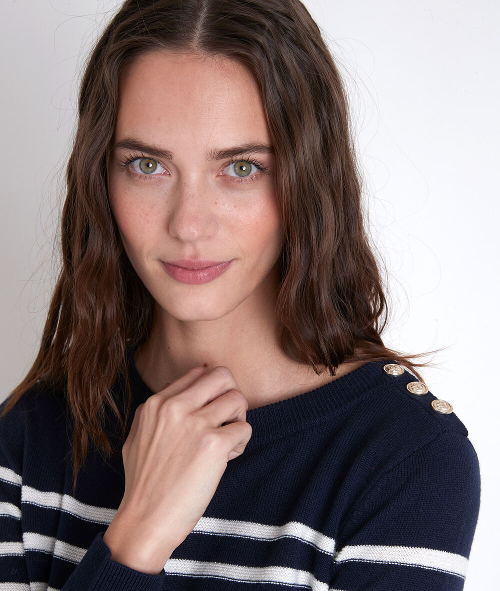 Alban striped jumper marine.
