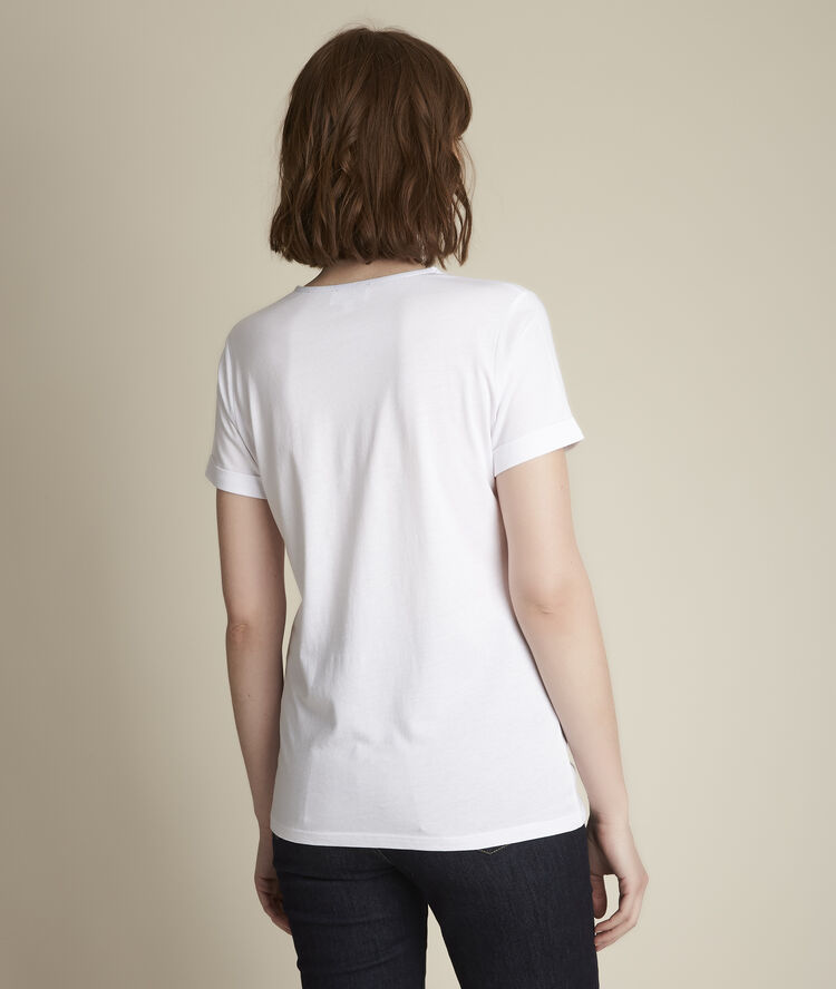 Riviera screen-print t-shirt white.