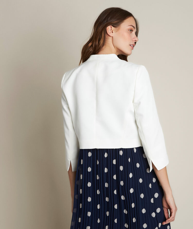Coralie ecru microfibre bolero ecru.