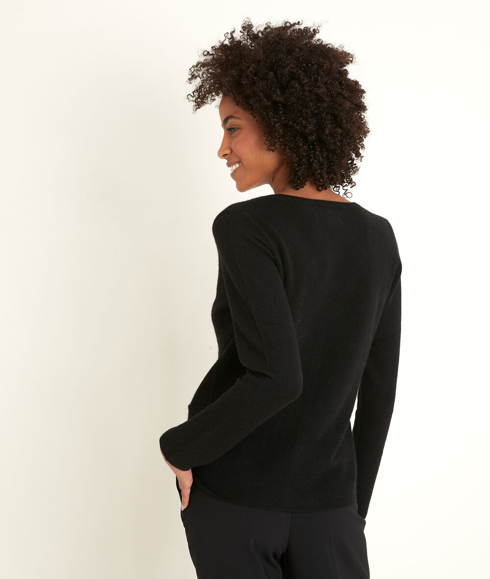 Robin black cashmere cardigan noir.