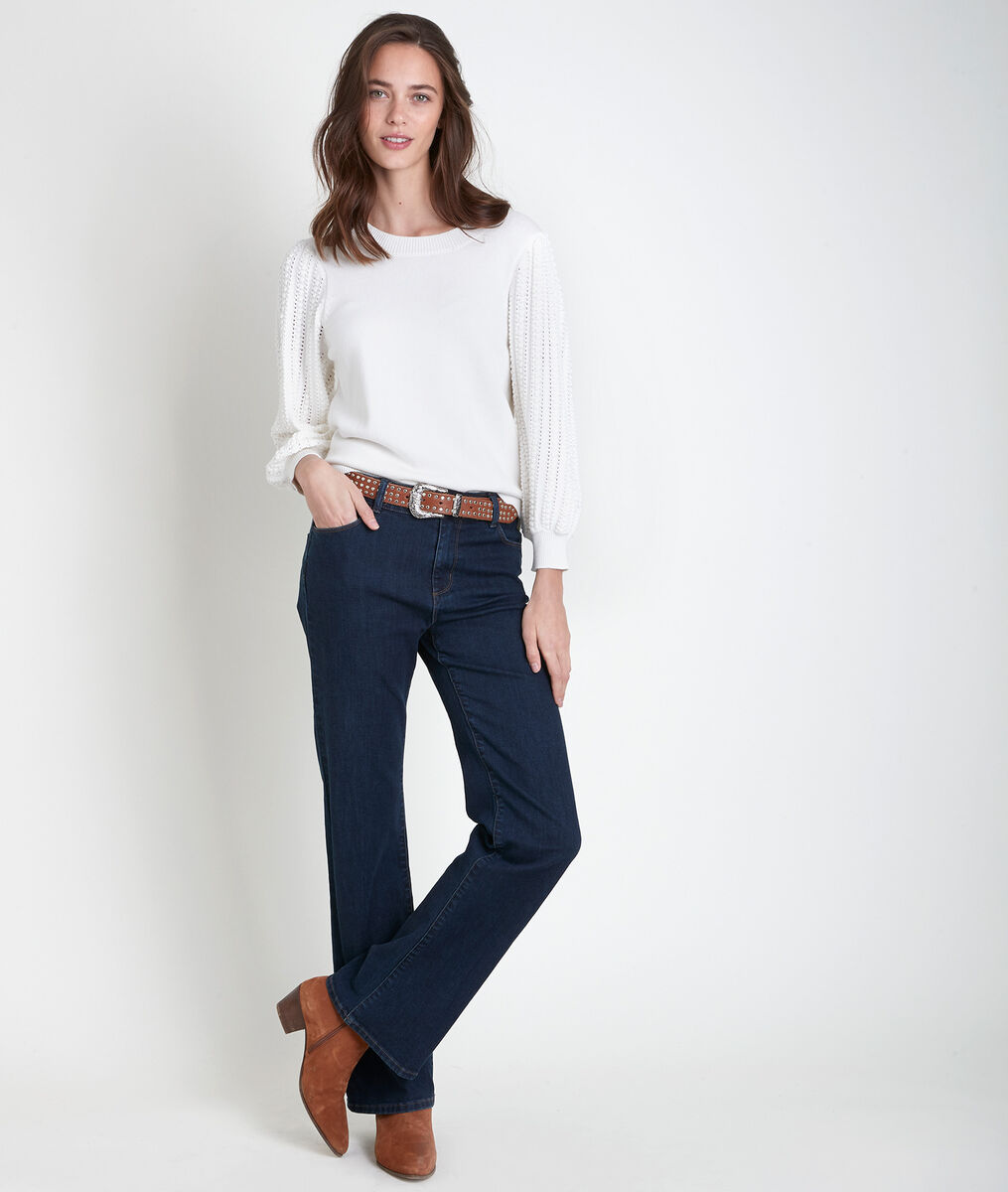Aube ecru decorative knit jumper | 1-2-3 Aube ecru decorative knit jumper PhotoZ | 1-2-3