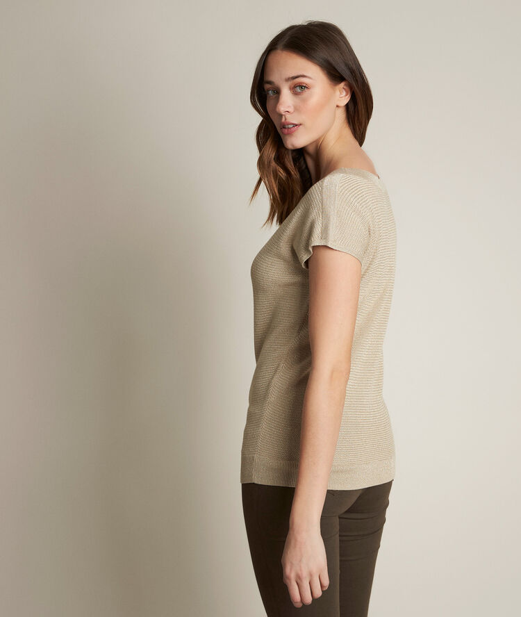 Damas golden openwork pullover white gold.