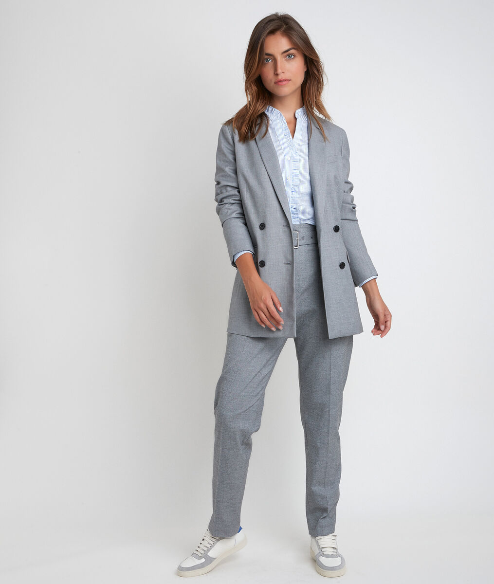 Taly crossover end-on-end weave tailored jacket | 1-2-3 Taly crossover end-on-end weave tailored jacket PhotoZ | 1-2-3