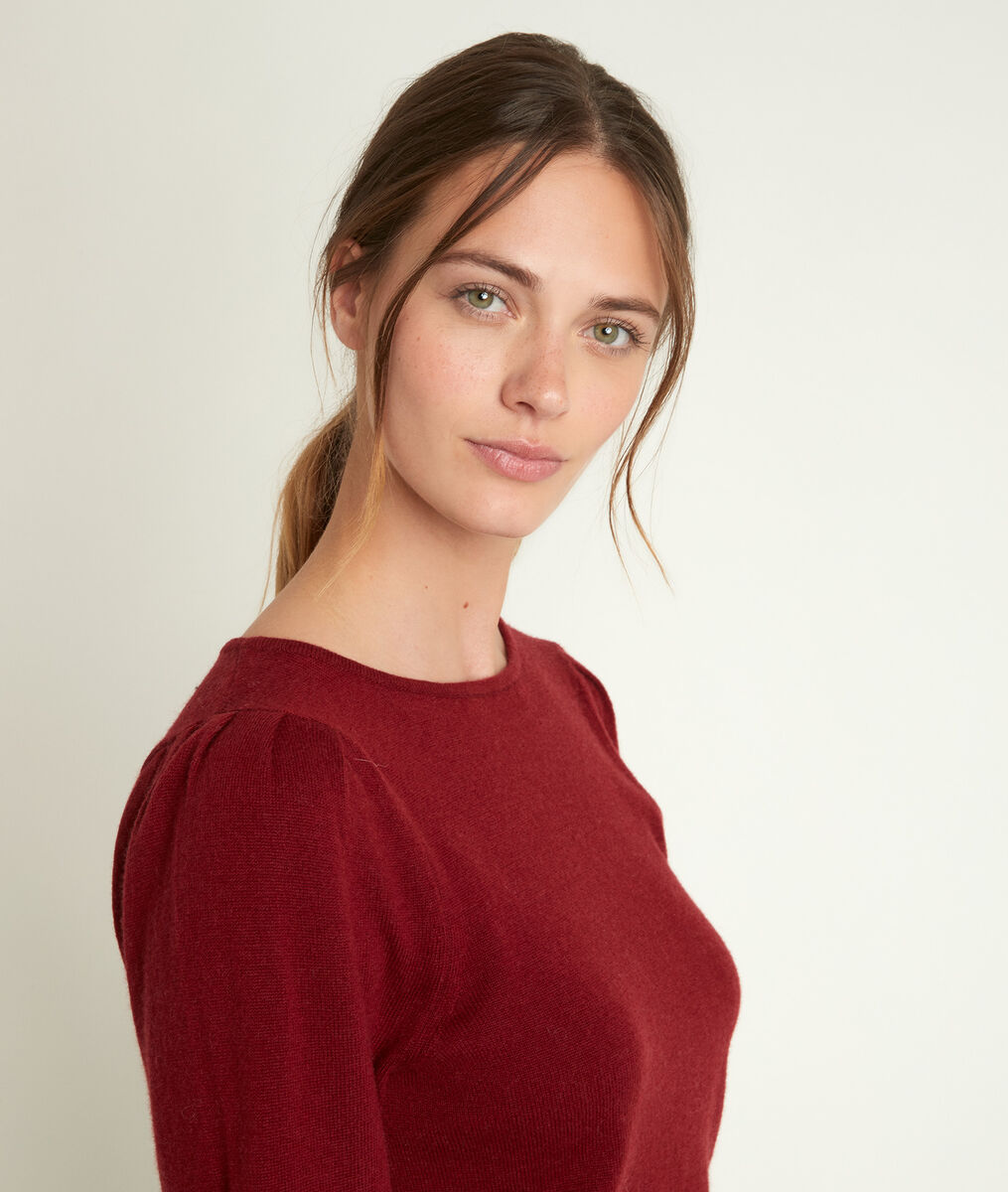 Ribambelle bordeaux wool and cashmere pullover | 1-2-3 Ribambelle bordeaux wool and cashmere pullover PhotoZ | 1-2-3