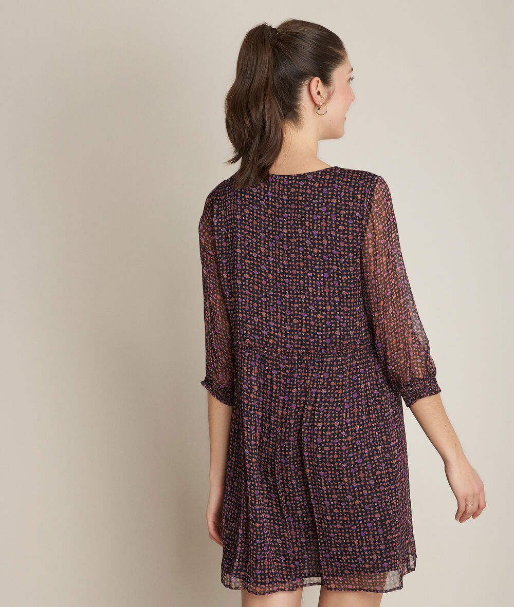 Clarisse printed dress black.