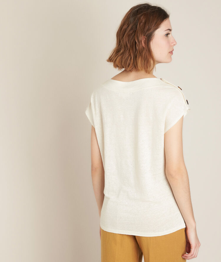 Royal greige linen t-shirt fjord.