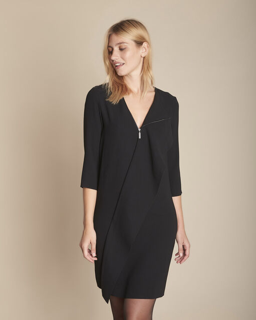 Irene zipped dress with ruffle on the front (1) - Maison 123