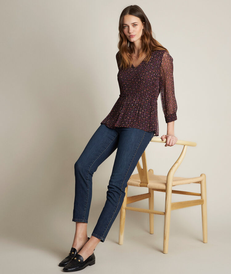 Amanda lurex raw slim-fit jeans raw denim.