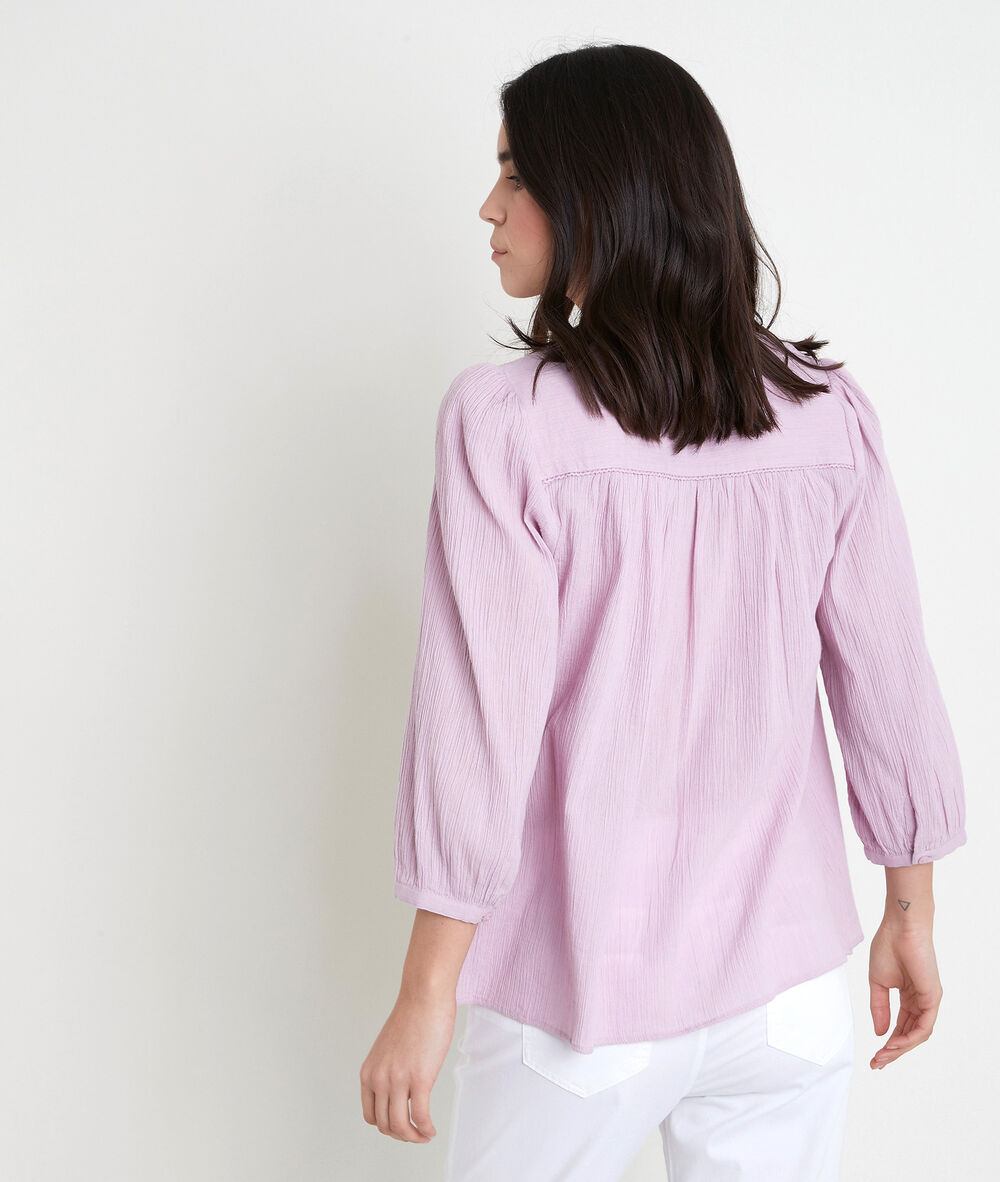 Tobby mauve cotton blouse mauve.