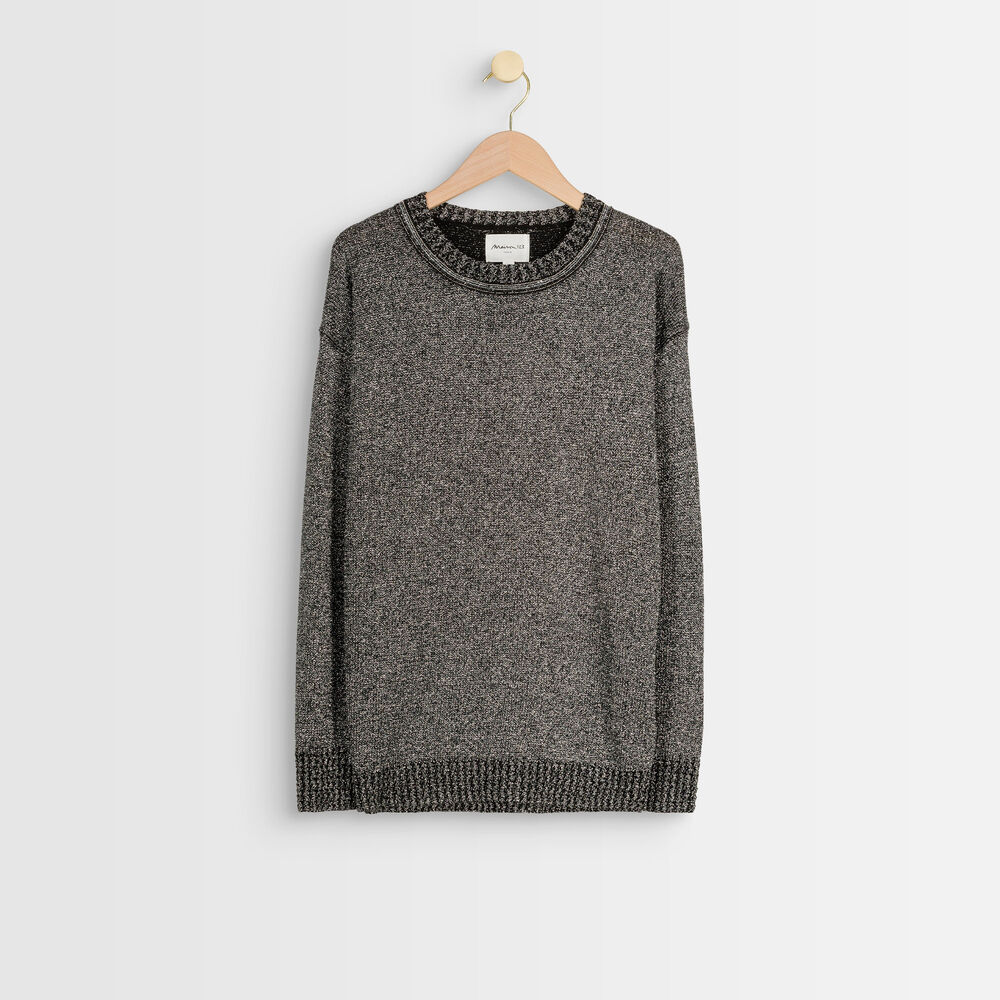 Roline black lurex jumper noir.