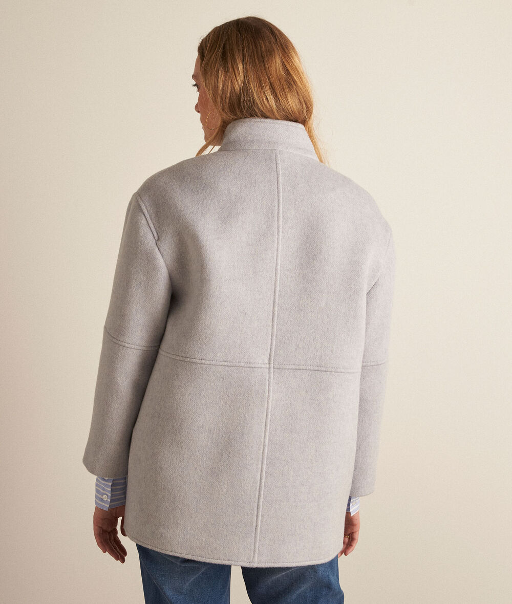 Lamia short sky blue wool coat PhotoZ | 1-2-3