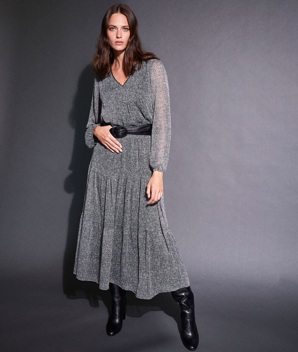 Julia printed blouse anthracite.