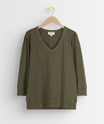 Margot khaki organic cotton T-shirt PhotoZ | 1-2-3